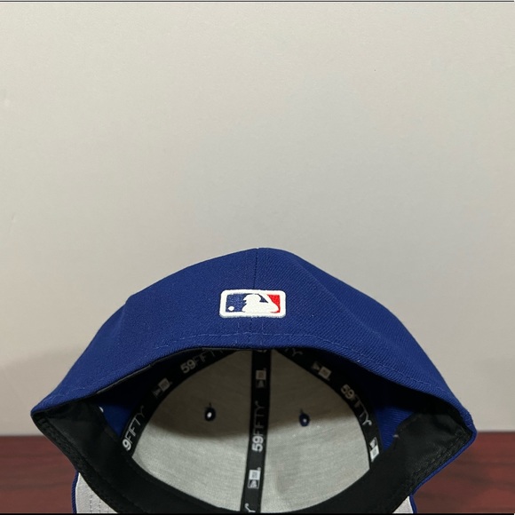 New Era, 59Fifty Fitted Hat, Los Angeles Dodgers, Blue & White - Picture 6 of 10